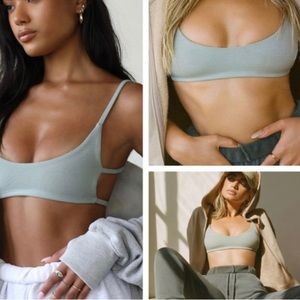 Joah Brown Sage Green Cage Bra S/M